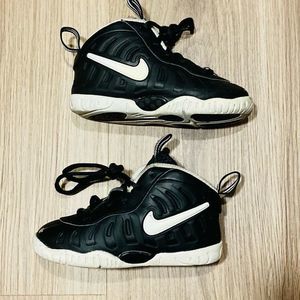 Nike Little Posite Pro Black White Lace Up Baby 7C